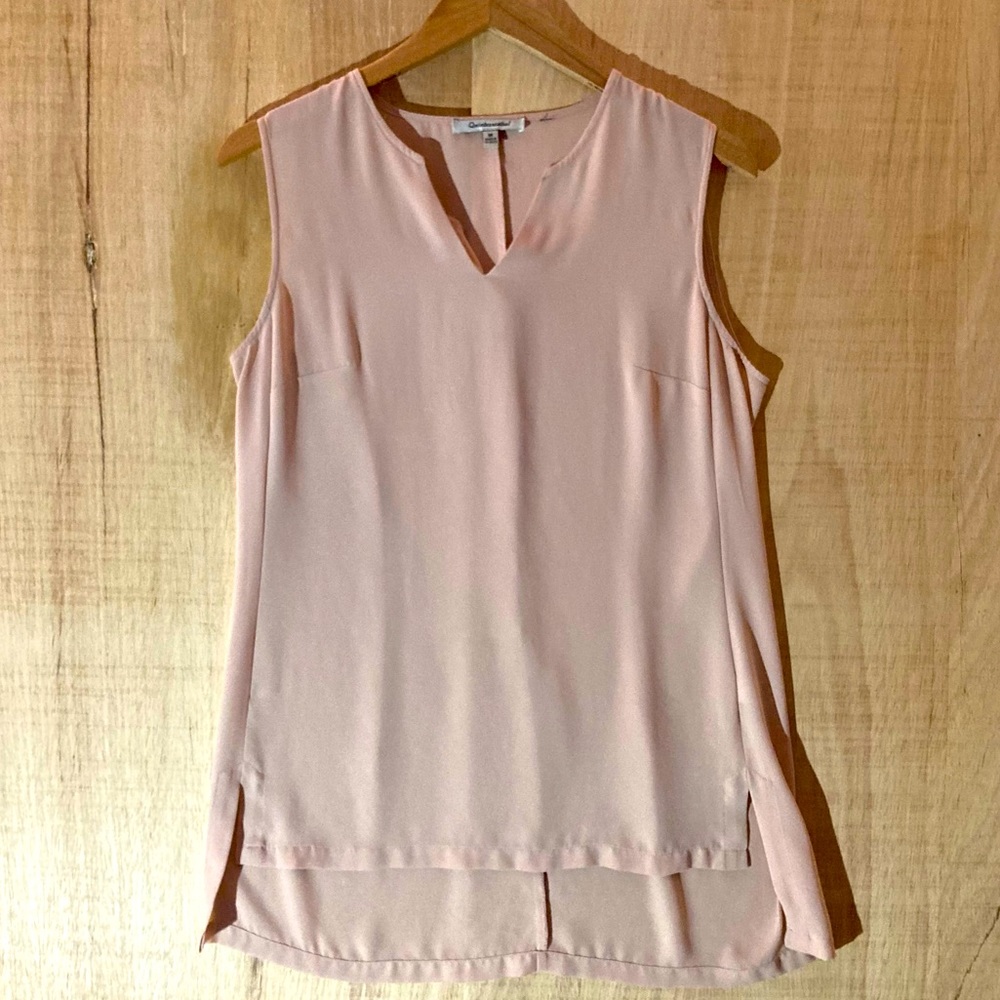 QUINTESSENTIAL 🌸 Chiffon Sleeveless Tunic Blouse - Medium